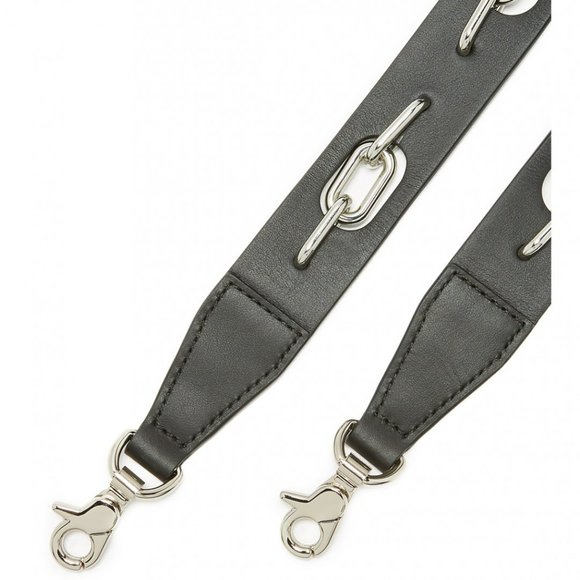 Alexander Wang Black Leather Strap with Silver Chain Links main image 4